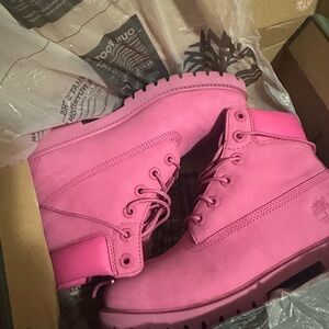 Timberland Women's Pink Boots size 7 rose 6 inch premium boots